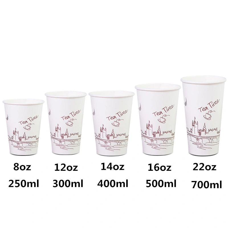 Creative Disposable Thick Milk Tea Cup Party Favor Double Coated Coffee Paper Cup Cold and Hot Drink Packaging Cups