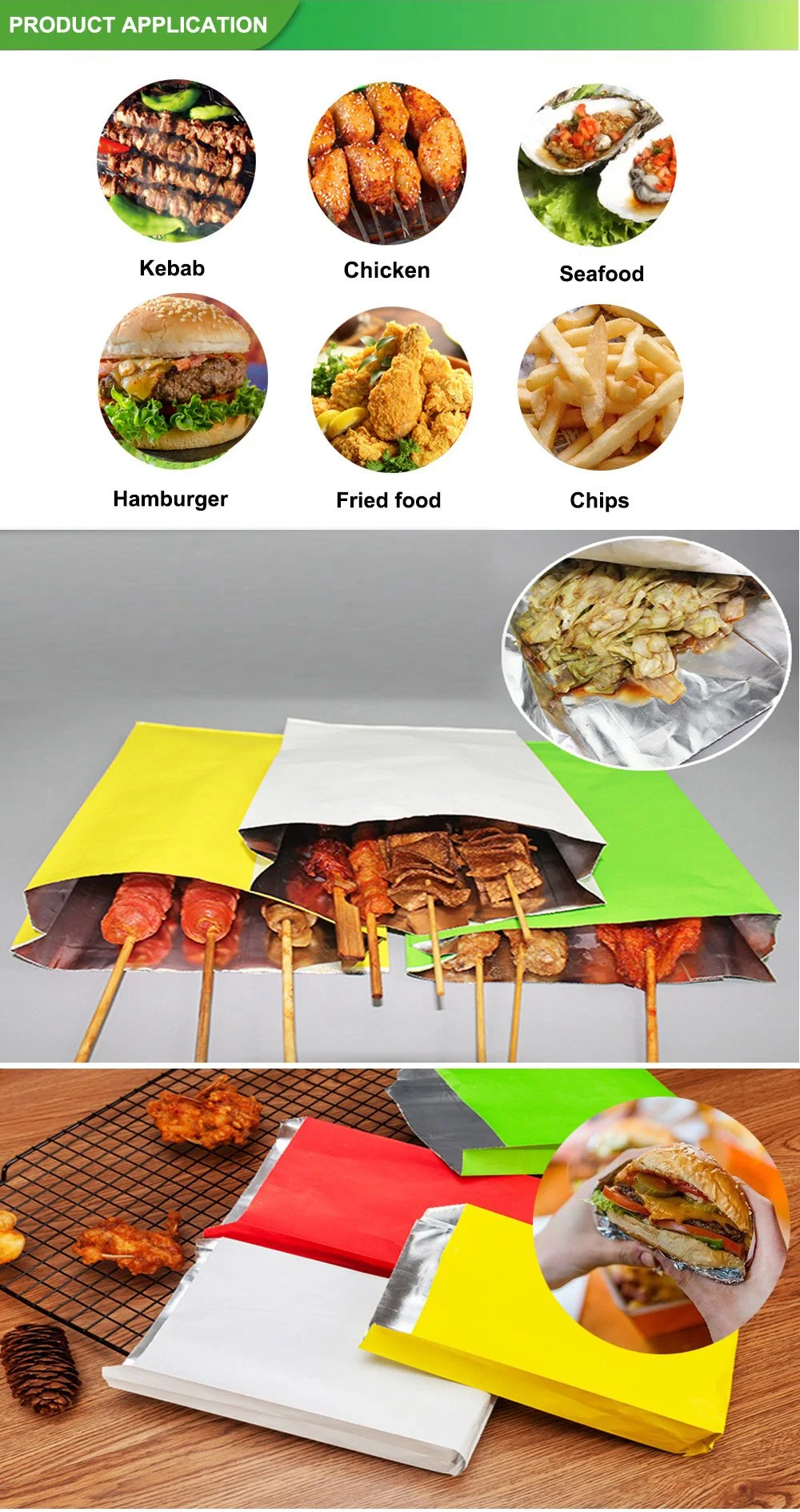 Take out Customize Aluminum Foil Foils for Roast Chicken Bag