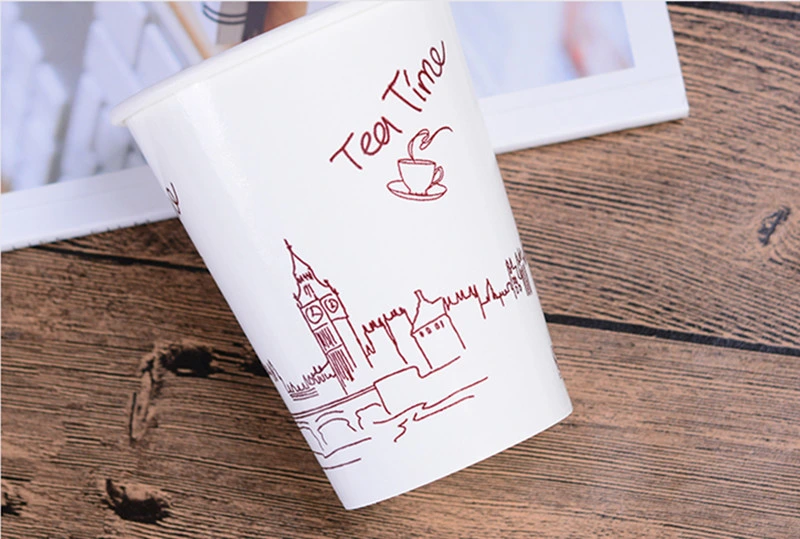 Creative Disposable Thick Milk Tea Cup Party Favor Double Coated Coffee Paper Cup Cold and Hot Drink Packaging Cups